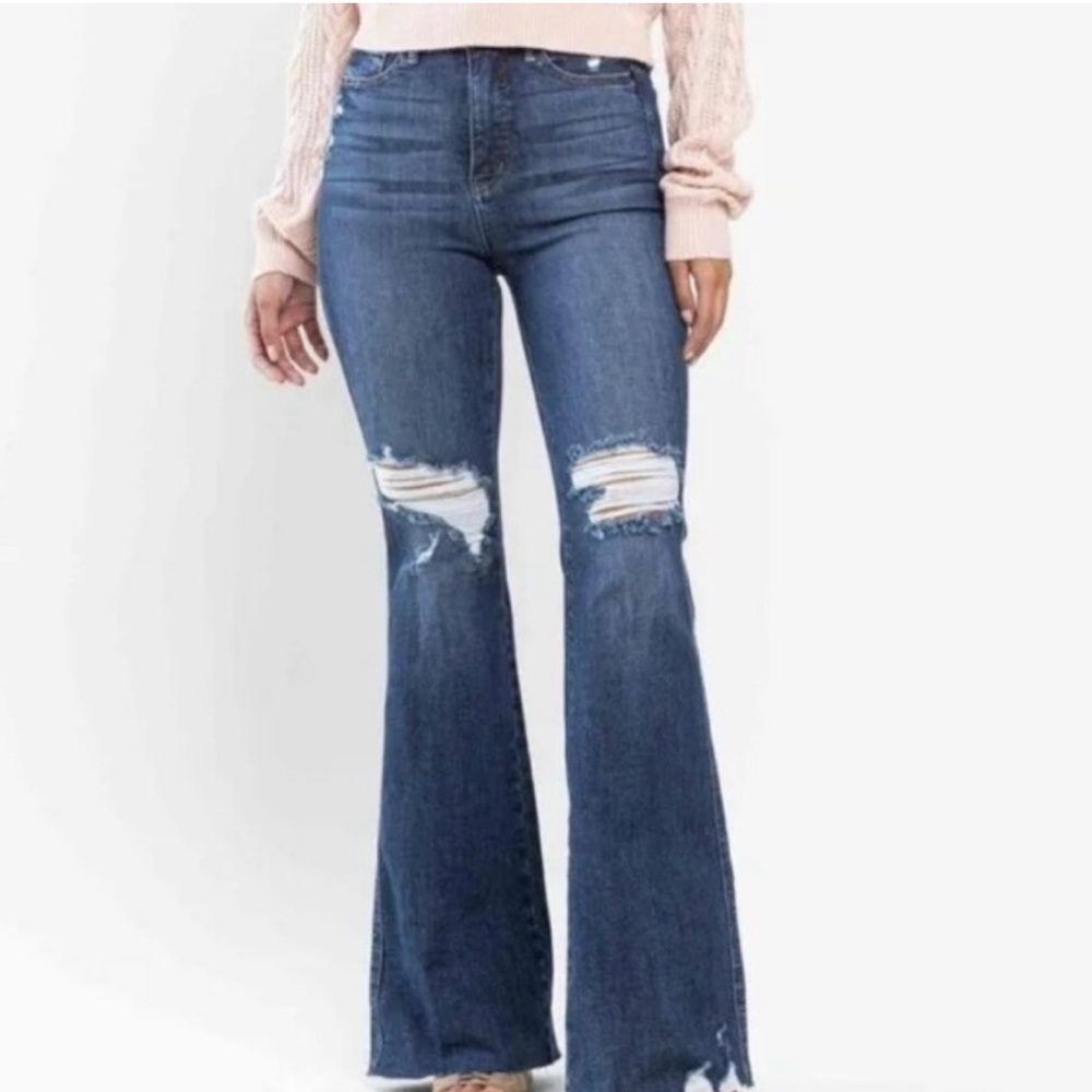 Judy Blue Wide Leg Blue Jeans